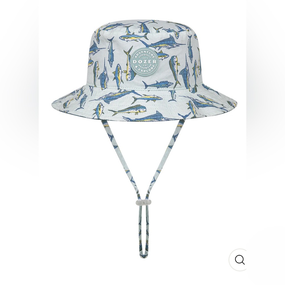 Dozer Adventure Bucket Hat with Fish Print
